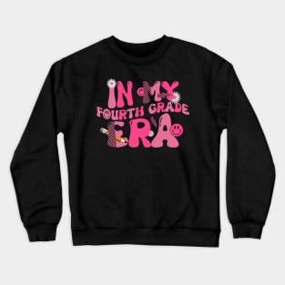 In My Fourth Grade Era Back To School 4th Grade Retro Groovy Crewneck Sweatshirt